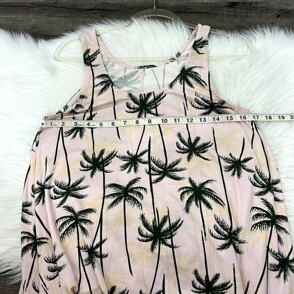 Vermilli Hawaii Womens Medium Large Valentine Pink Soaring Palm Tree Dress - Picture 6 of 8